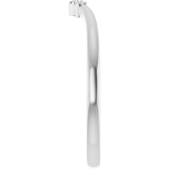 14K White .03 CTW Natural Diamond Matching Band