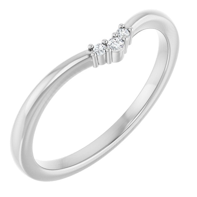 Platinum .03 CTW Lab-Grown Diamond Matching Band