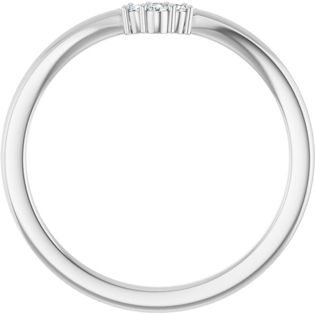 Platinum .03 CTW Lab-Grown Diamond Matching Band
