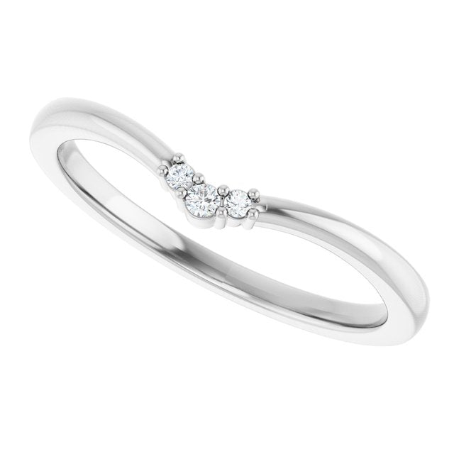 Platinum .03 CTW Lab-Grown Diamond Matching Band