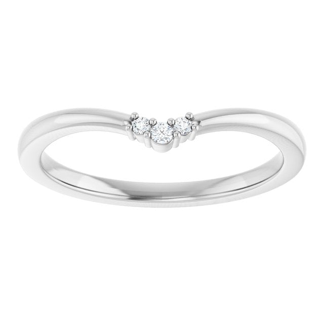 Platinum .03 CTW Lab-Grown Diamond Matching Band