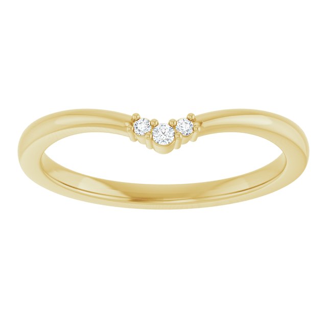 14K Yellow .03 CTW Natural Diamond Matching Band