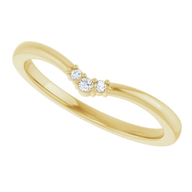 14K Yellow .03 CTW Natural Diamond Matching Band