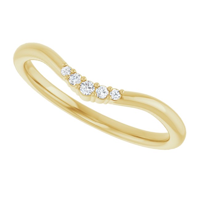 14K Yellow .04 CTW Natural Diamond Matching Band