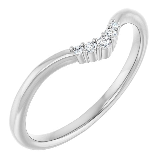 Platinum .04 CTW Natural Diamond Matching Band