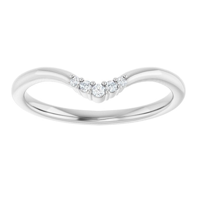 Platinum .04 CTW Natural Diamond Matching Band