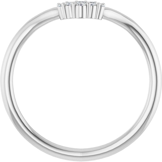 Platinum .04 CTW Natural Diamond Matching Band