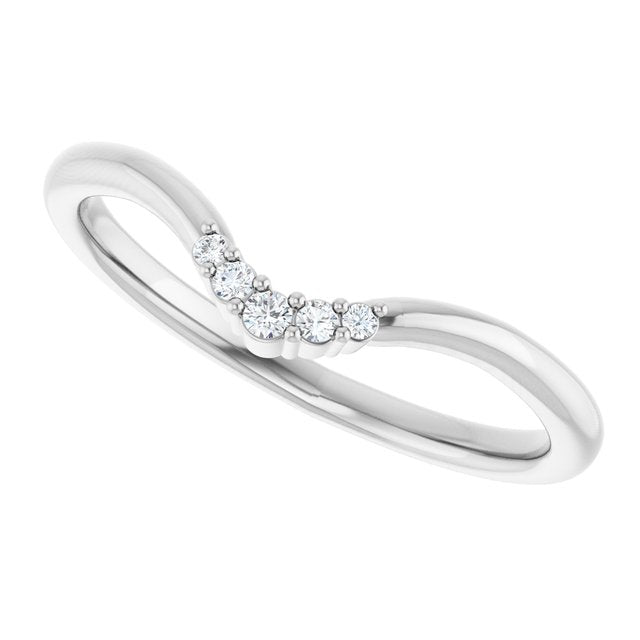 Platinum .04 CTW Natural Diamond Matching Band