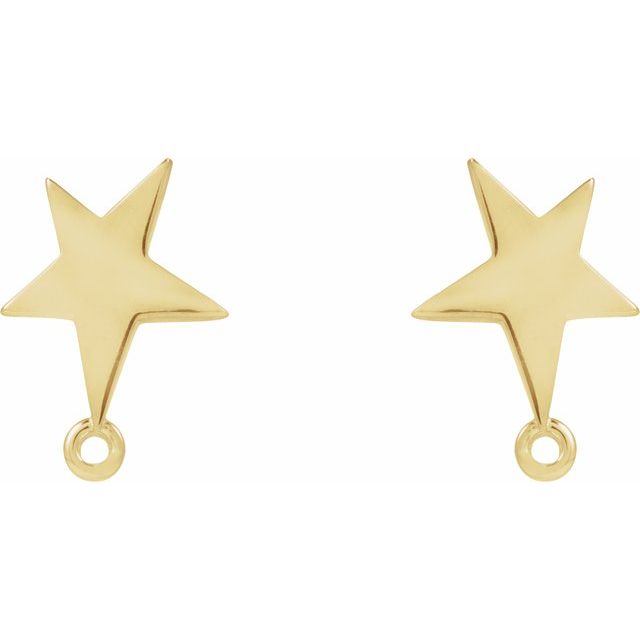 10K Left Star Earring Top