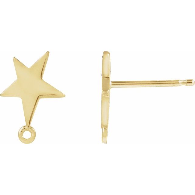 10K Left Star Earring Top