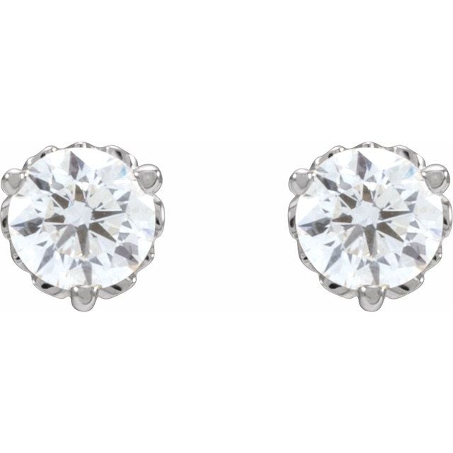 14K 1/3 CTW Lab-Grown Diamond Vintage-Inspired Earrings