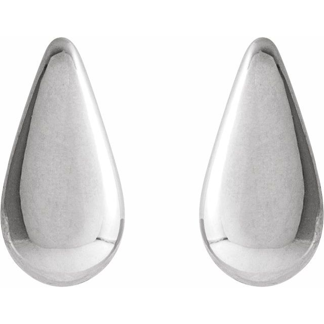 Sterling Silver Teardrop Stud Earrings