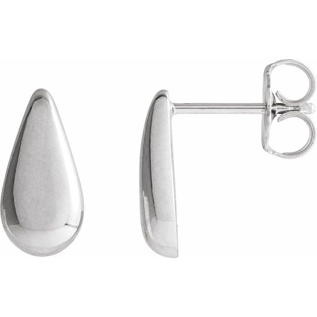 Sterling Silver Teardrop Stud Earrings