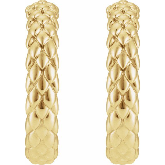 14K Scale Hoop Earrings