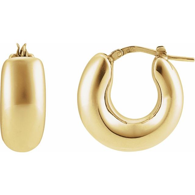 14K Electroform Hoop Earrings