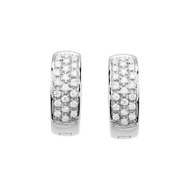 14K 1/3 CTW Natural Diamond Huggie Earrings