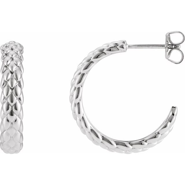 14K Scale Hoop Earrings