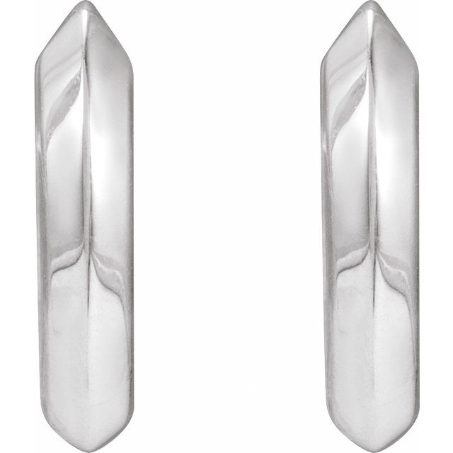 14K Knife-Edge Hinge Hoop Earrings