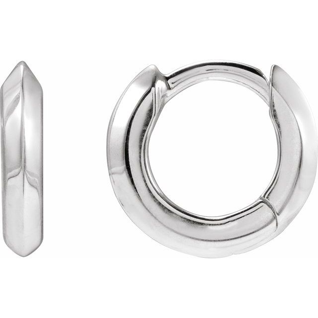 14K Knife-Edge Hinge Hoop Earring