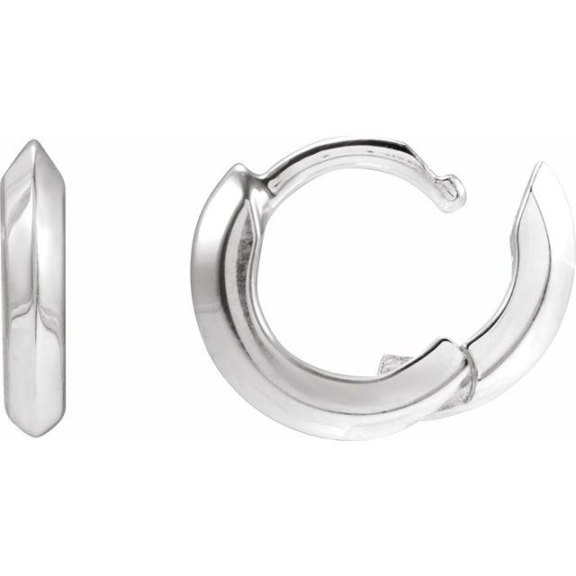 14K Knife-Edge Hinge Hoop Earring