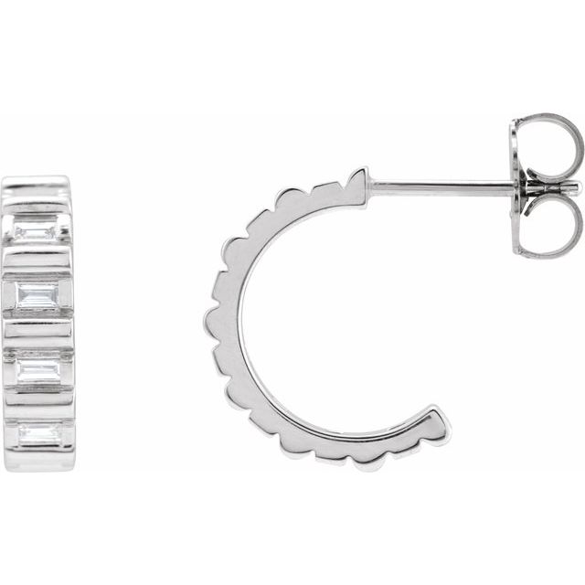 1/5 CTW Natural Diamond Hoop Earrings