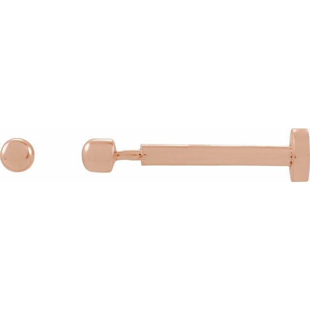 14K 1 Bead Stud Earring