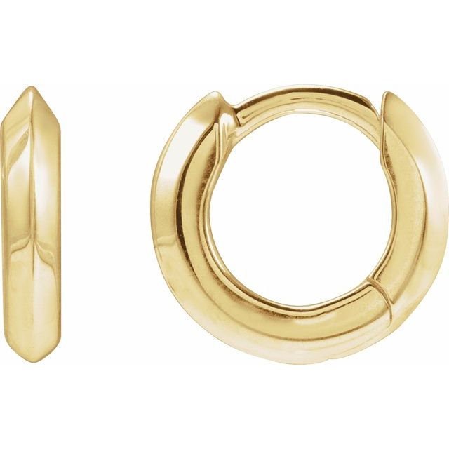 14K Knife-Edge Hinge Hoop Earring