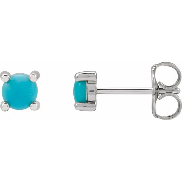 Sterling Silver Natural Turquoise Earrings