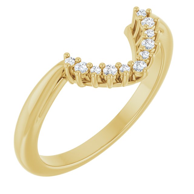 14K Yellow .07 CTW Natural Diamond Matching Band