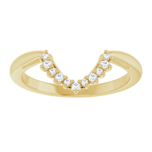 14K Yellow .07 CTW Natural Diamond Matching Band