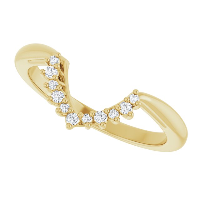 14K Yellow .07 CTW Natural Diamond Matching Band