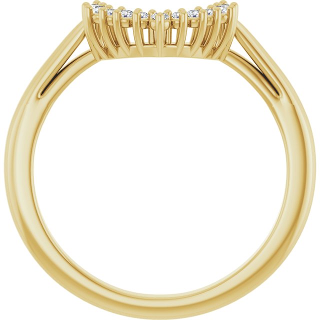 14K Yellow .07 CTW Natural Diamond Matching Band