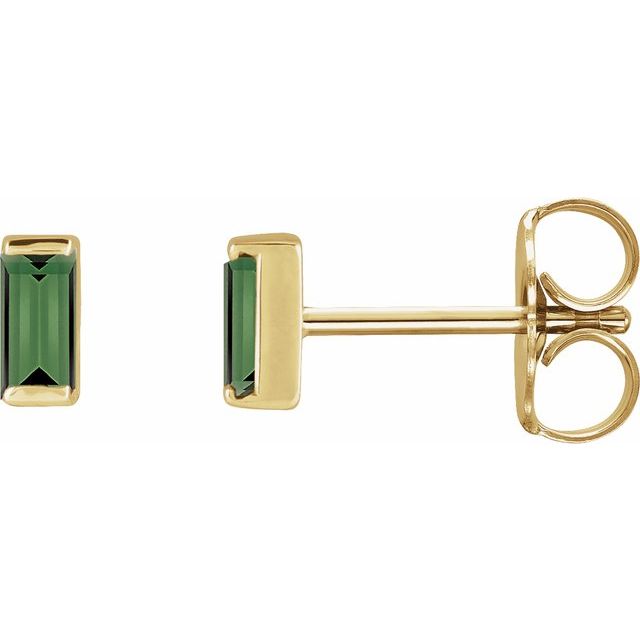 14K Lab-Grown Blue Sapphire Earring