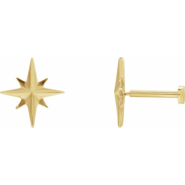 14K Star Earring
