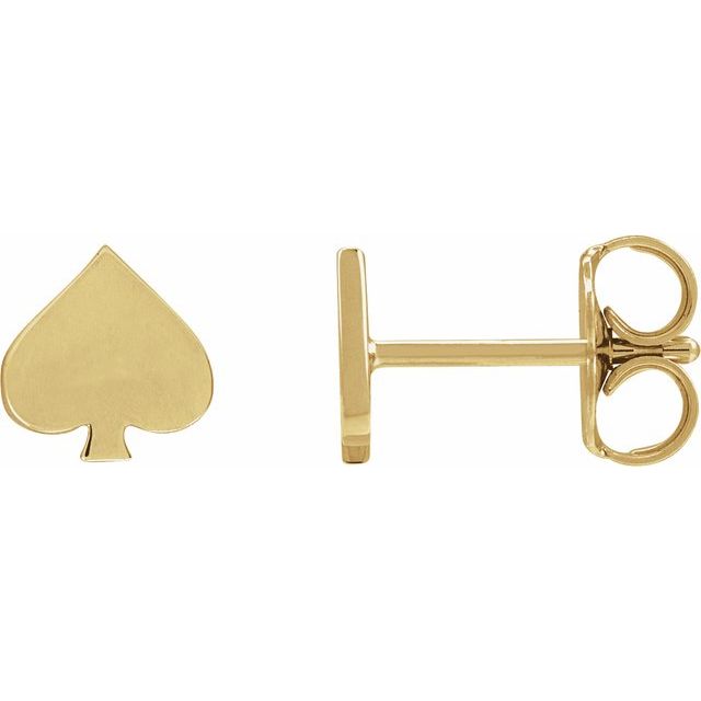 14K Spade Earrings
