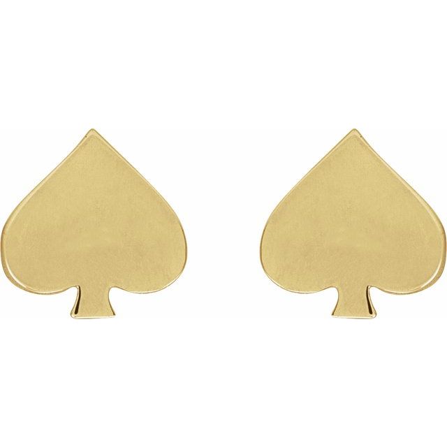 14K Spade Earrings