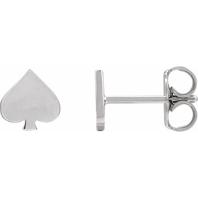 Sterling Silver Spade Earring