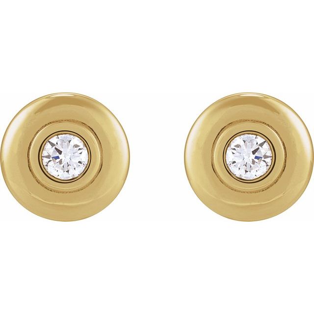 14K 1/2 CTW Lab-Grown Diamond Puffed Stud Earrings