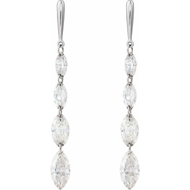 14K 1 1/2 CTW Lab-Grown Diamond Drilled Diamond Earrings