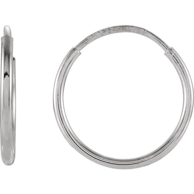 14K Endless Tube Hoop Earring