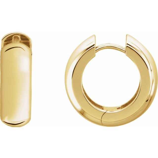 14K Hinged Hoop Single Earring