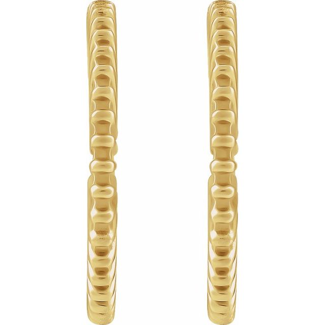 14K Starburst Hoop Earrings