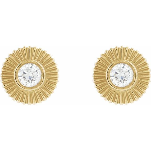 14K 1/3 CTW Natural Diamond Starburst Stud Earrings