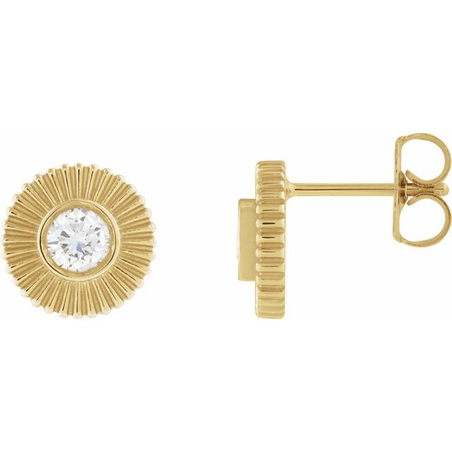 14K 1/3 CTW Natural Diamond Starburst Stud Earrings