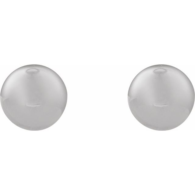 Sterling Silver Dome Stud Earrings