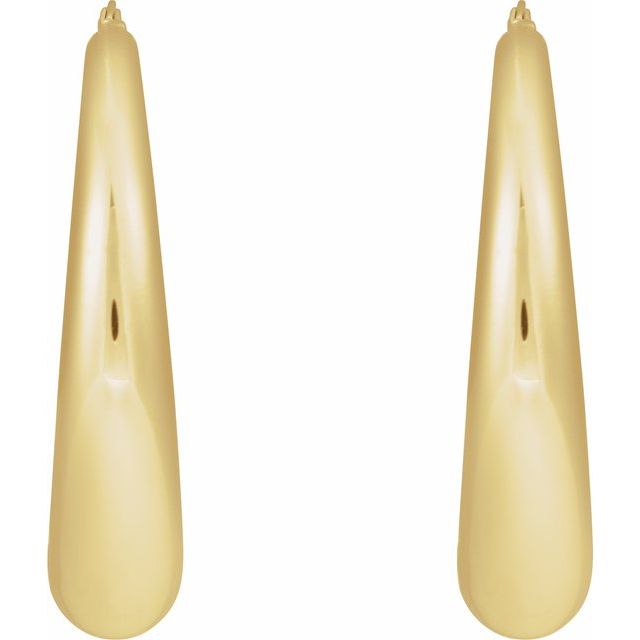14K Electroform Puffed Hoop Earrings