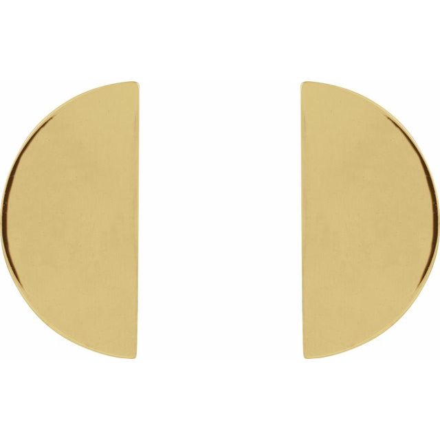 14K Half Circle Earrings