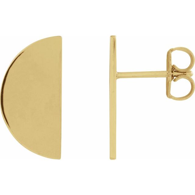 14K Half Circle Earrings