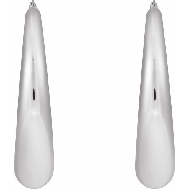 Sterling Silver Electroform Puffed Hoop Earrings