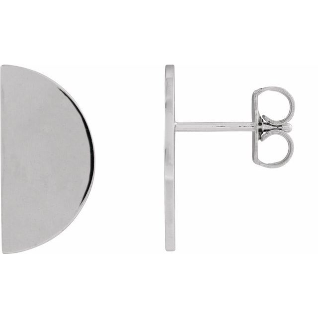 Sterling Silver Half Circle Earrings